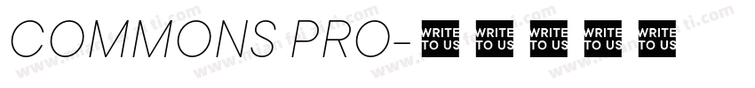 COMMONS PRO字体转换